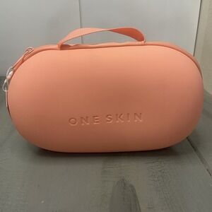 OneSkin Makeup Cosmetic Coral Soft Bag Travel Toiletry Zipper Pouch